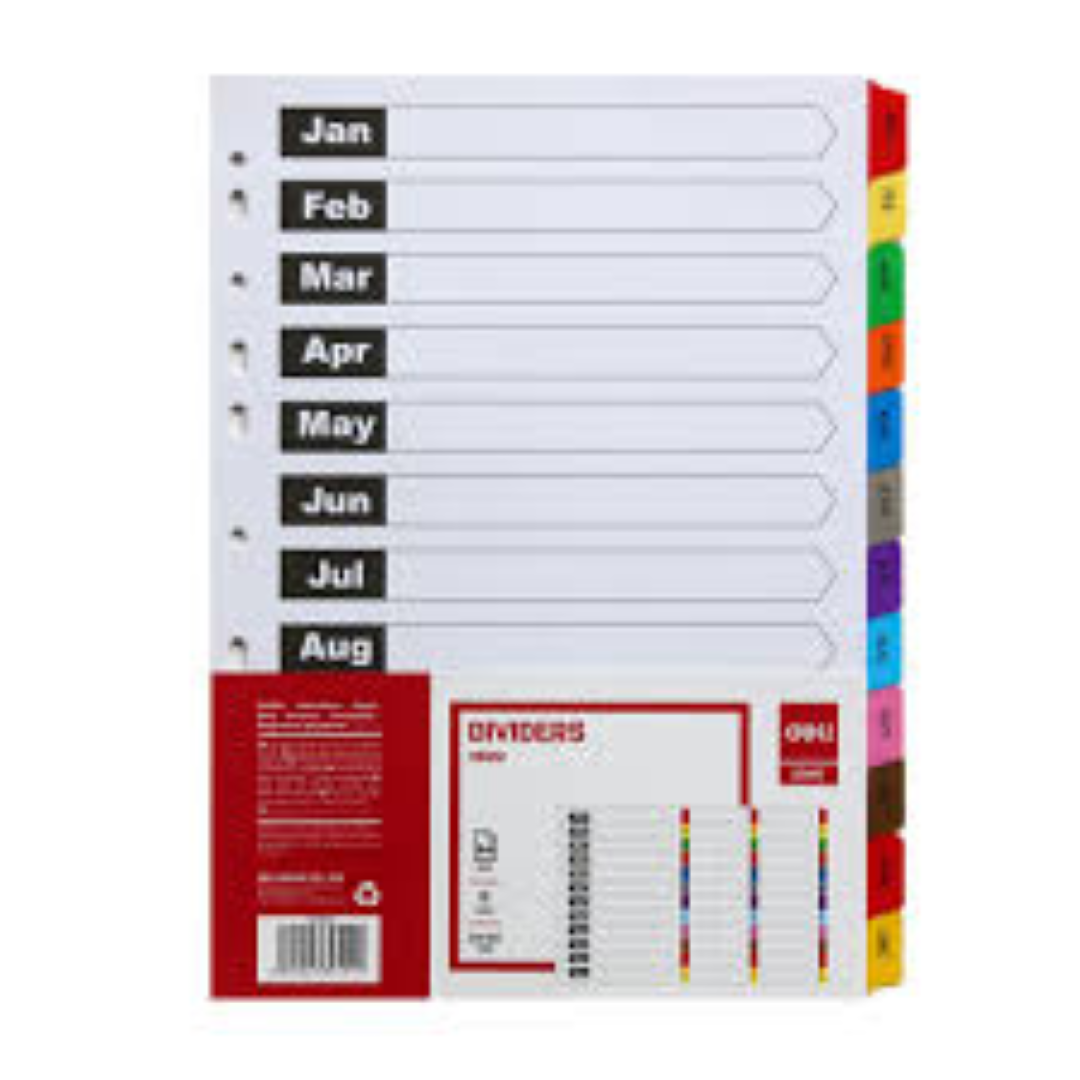 DELI REFERENCE DIVIDER JAN-DEC 39551